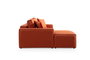 Atelier Del Sofa Sofá Cama Esquinero Corner Left Naranja Terciopelo Sofá Cama Modular 206x145cm